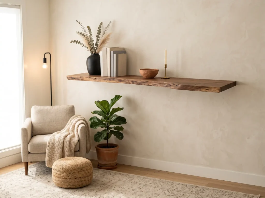 Floating Live Edge Shelf Inspiration Designed to Floating Live Edge Shelf. Inspiration