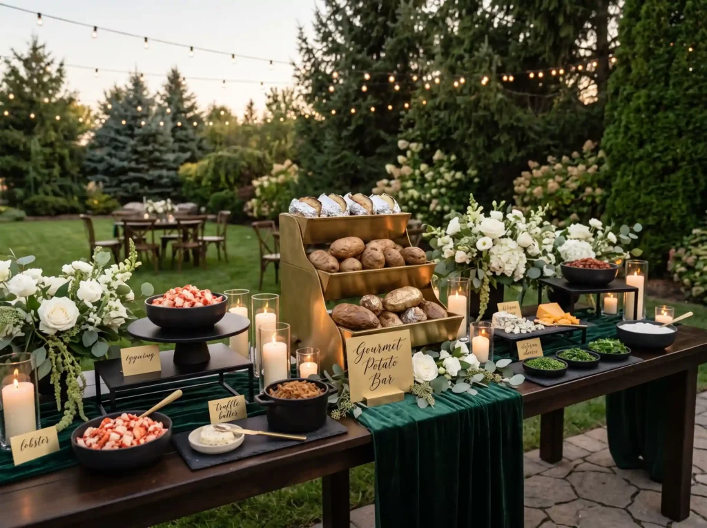 Elegant Gourmet Potato Bar Inspiration Classic c Elegant Gourmet Potato Bar