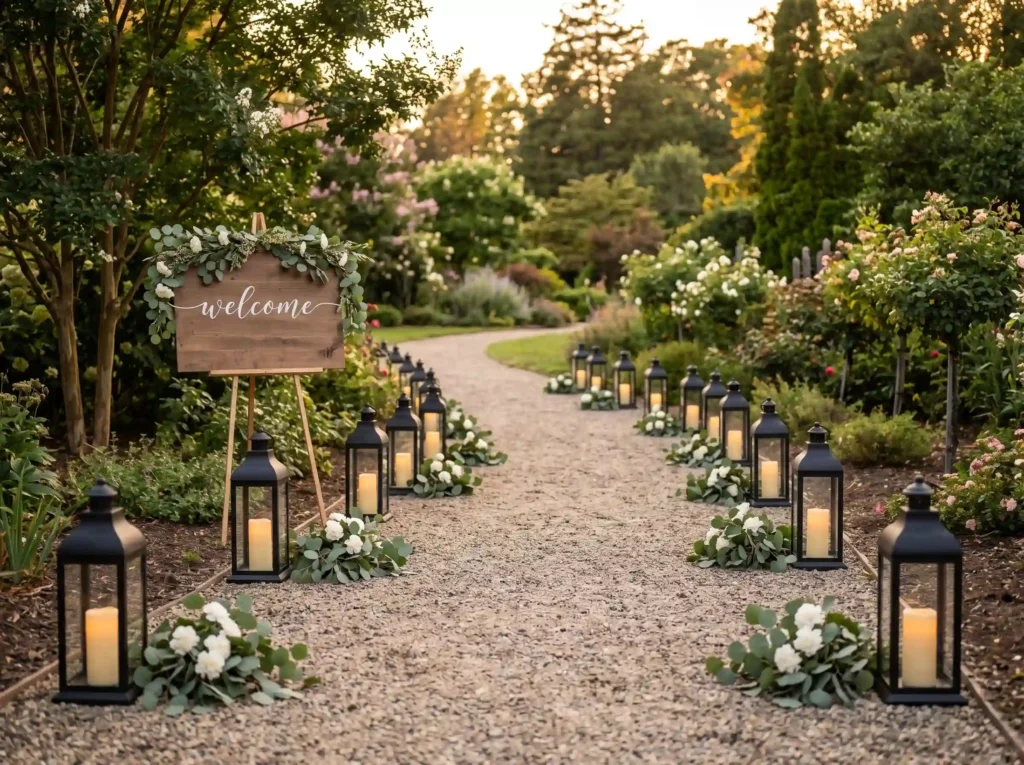 Lantern Lined Garden Path Inspiration Inspired b . Lantern Lined Garden Path. Inspiration