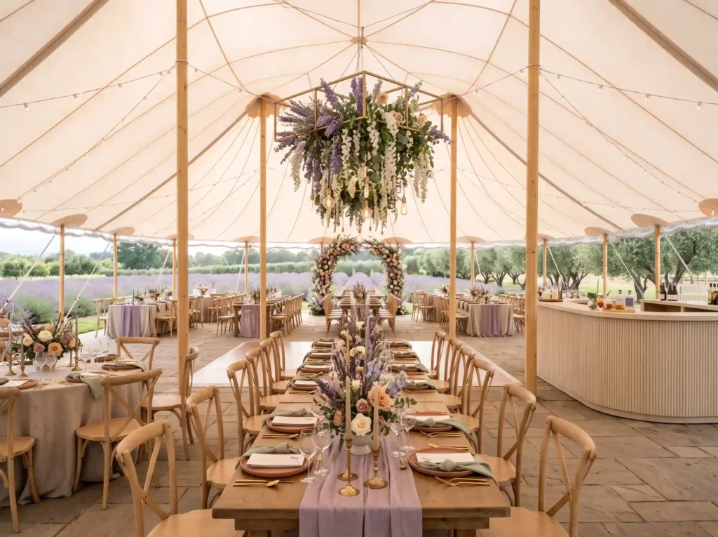 Lavender Estate Celebration Inspiration A refin Lavender Estate Celebration Inspiration