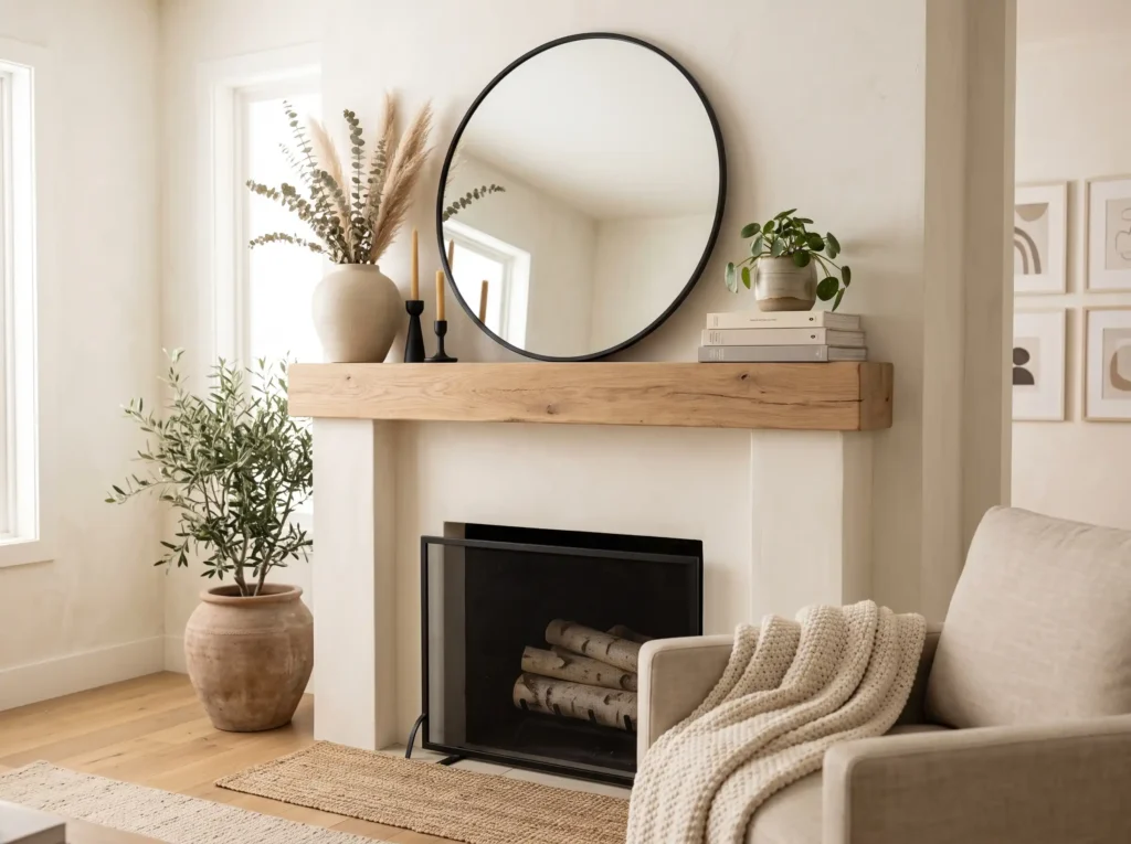Textured Neutral Mantel Inspiration Designed to Textured Neutral Mantel. Inspiration