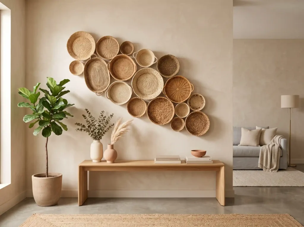 Woven Basket Wall Inspiration Designed to creat Woven Basket Wall. Inspiration