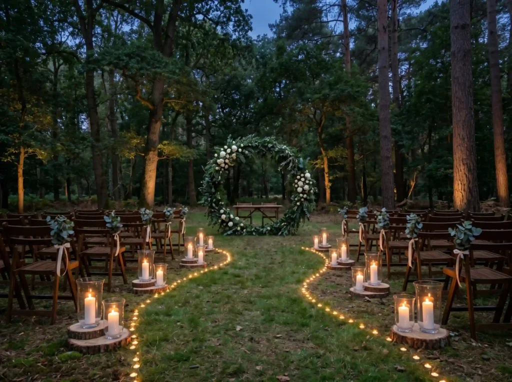 Candlelit Woodland Path