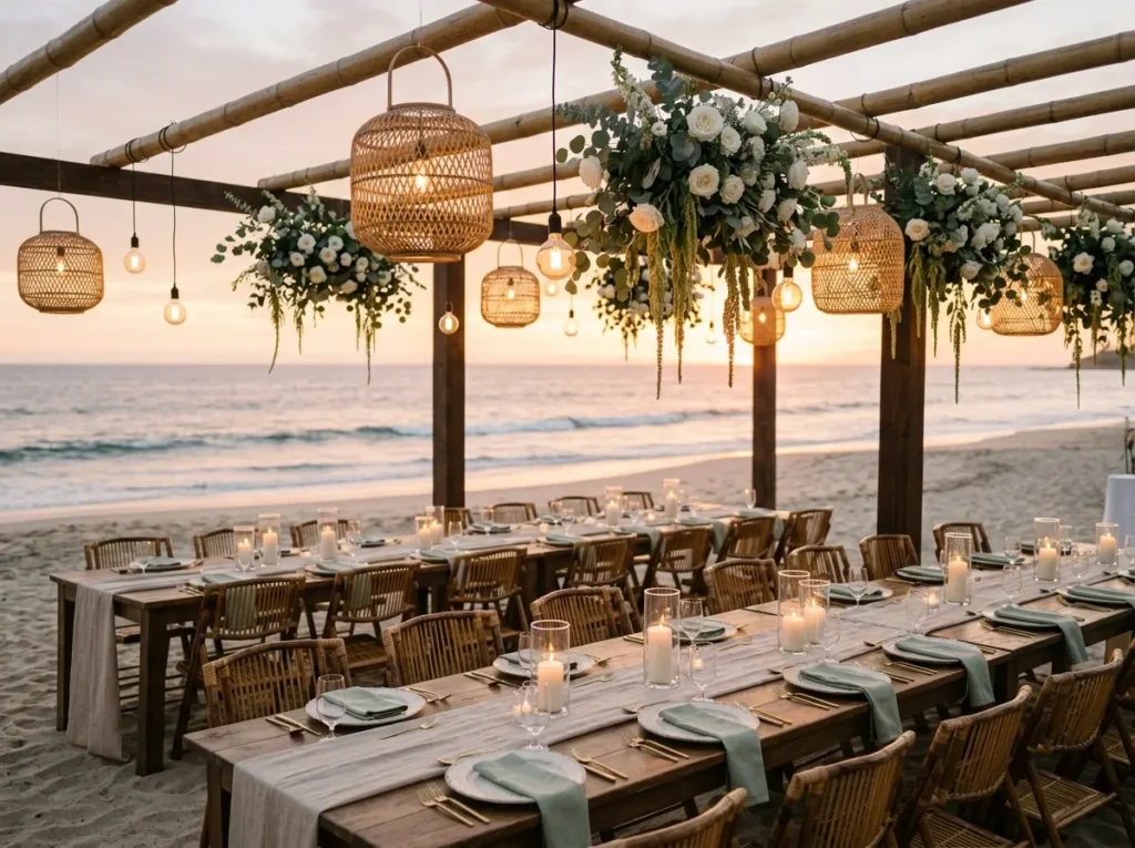 Coastal lantern romance wedding …