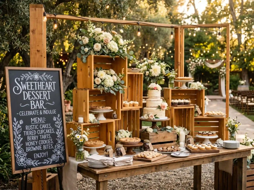 Wooden Crate Dessert Market