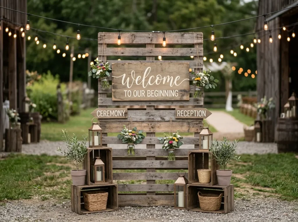 Pallet Welcome Wall Rustic result
