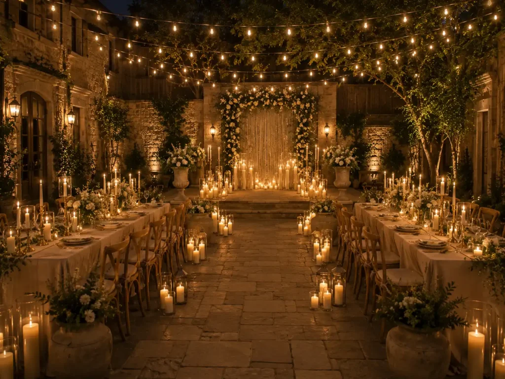 Candlelit Courtyard Gathering