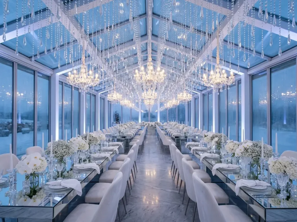 Winter glass palace reception