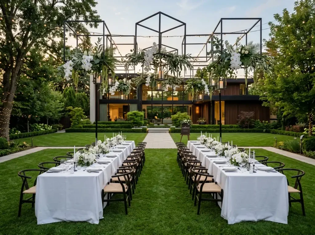 Modern Minimalist Lawn Reception