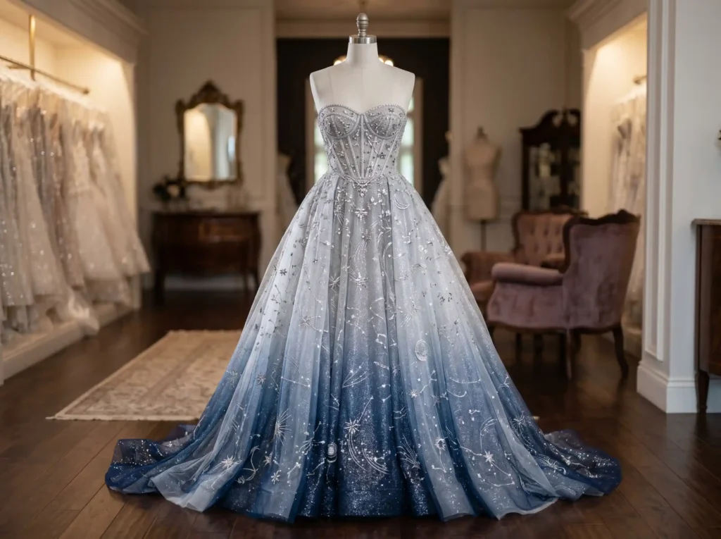 Midnight Stardust Bridal Gown
