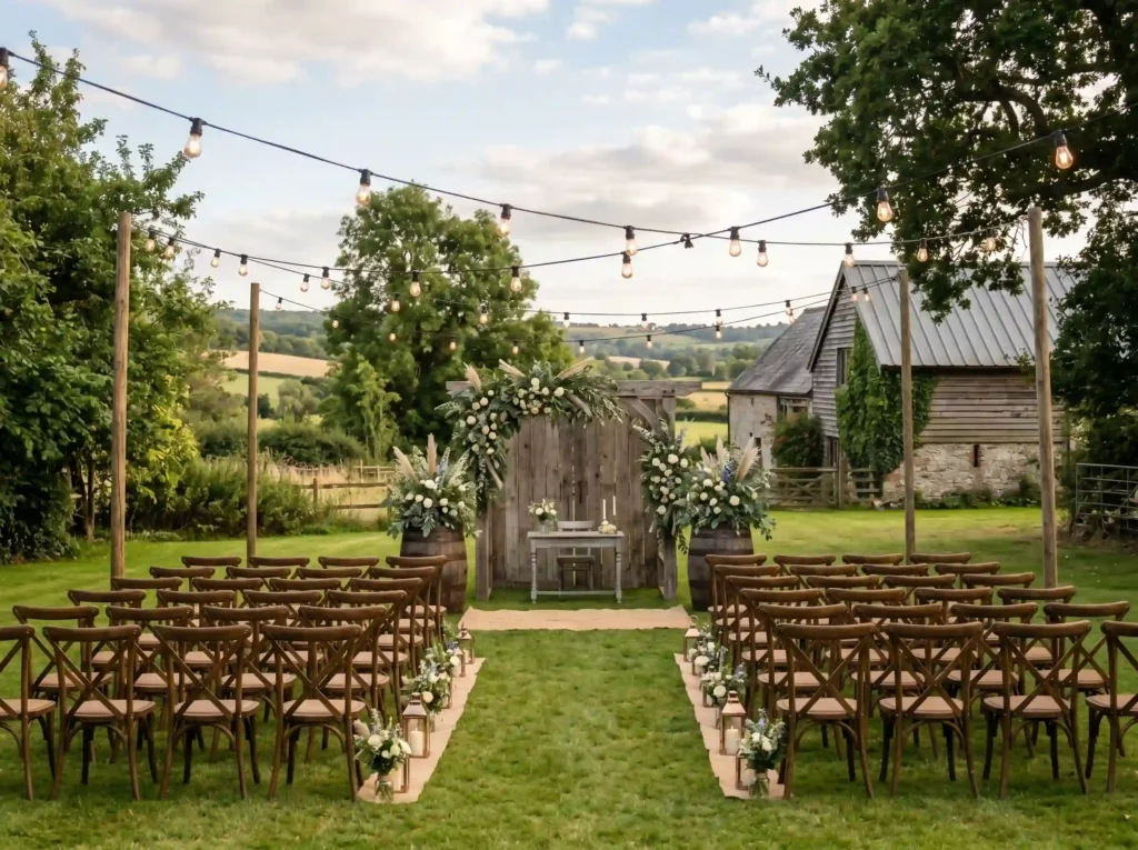 Rustic Barn Inspired Backyard Setup