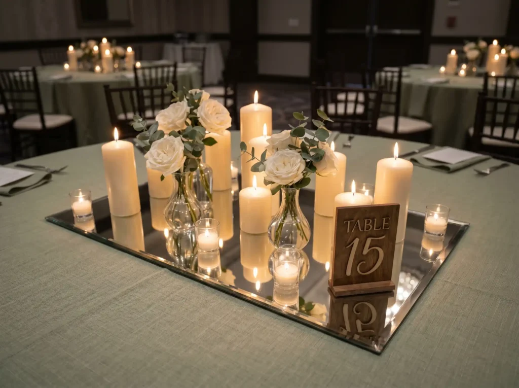 Rustic Candle & Mirror result