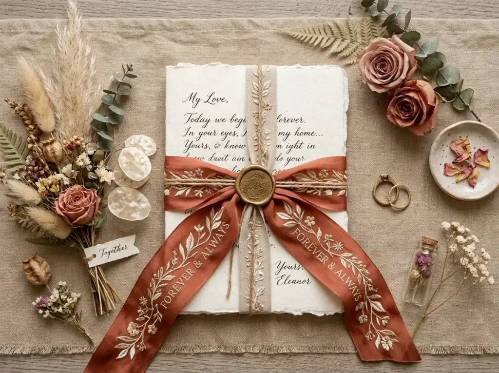 Boho Silk Ribbon Note