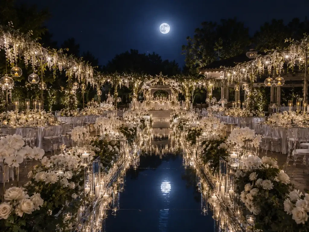 Moonlit Reflection Garden