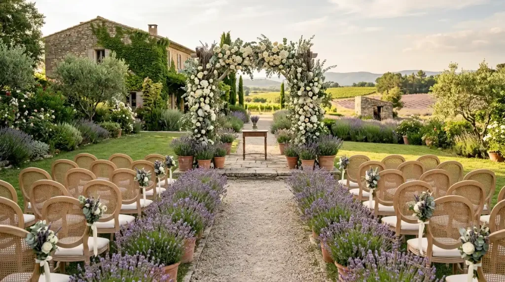 Lavender Field Inspired Ceremony