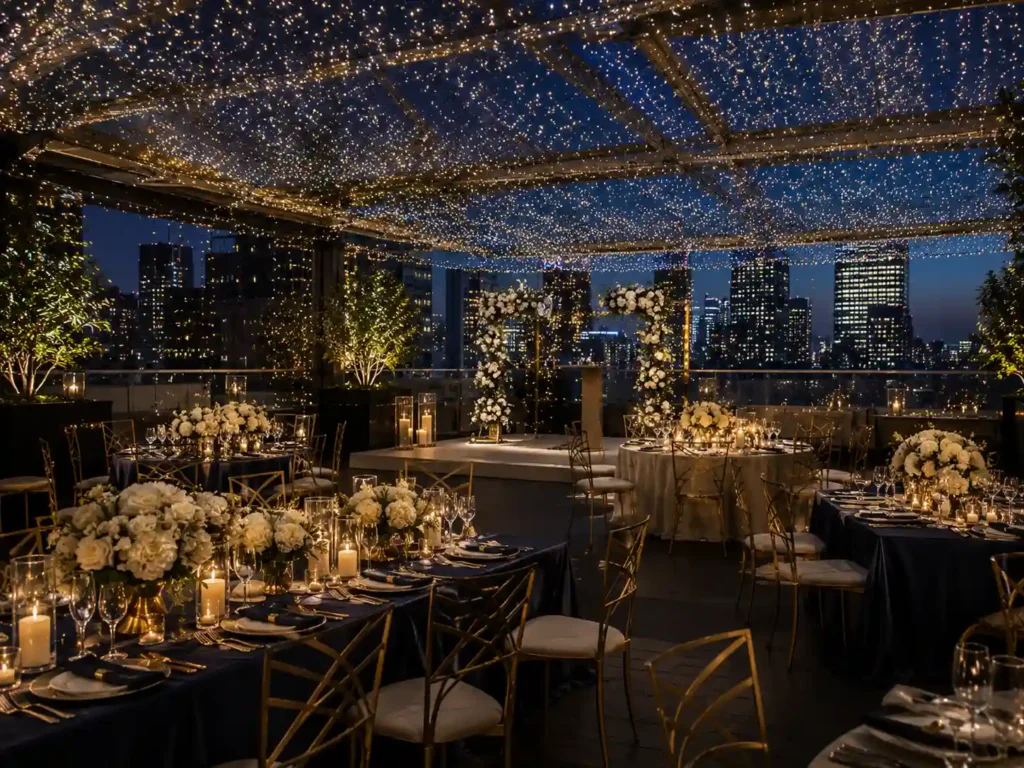 Starlit Rooftop Micro Wedding