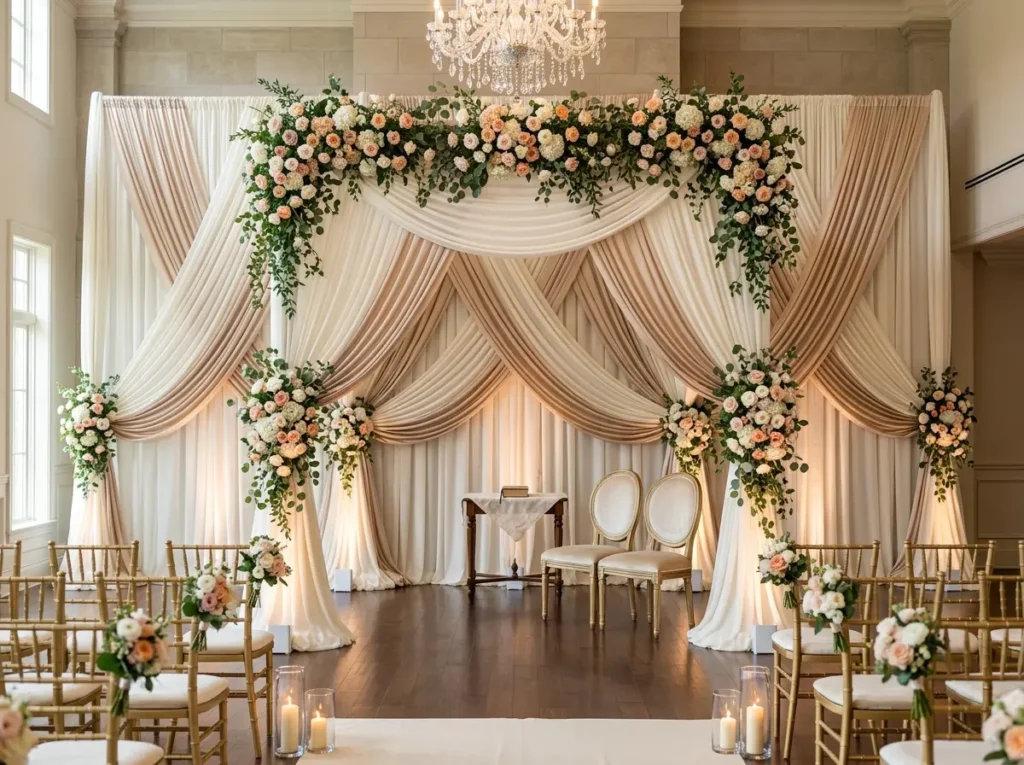 Draped Fabric Ceremony Backdrop