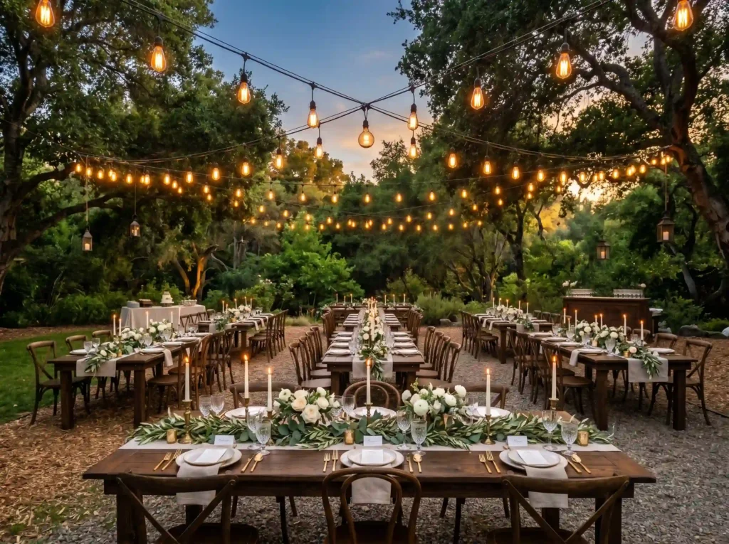 11 Backyard Lighting Ideas That Make Outdoor Weddings Feel Magical