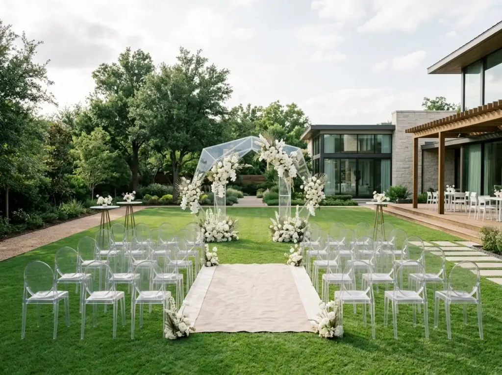 Modern Minimal Lawn Wedding