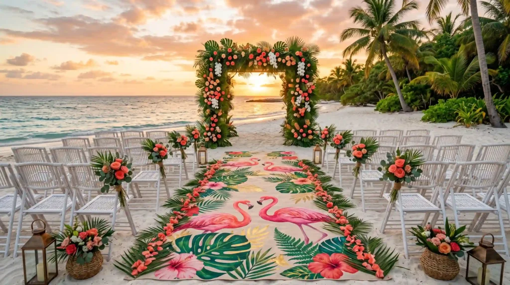 Tropical Flamingo Promenade