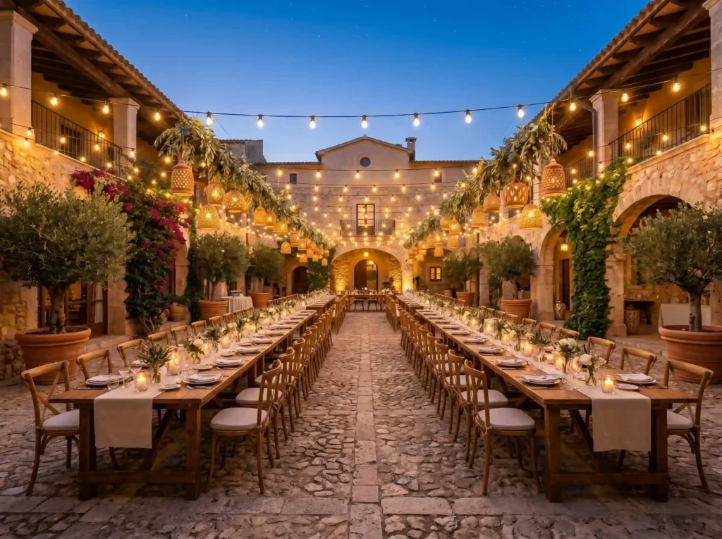 Market String Light Courtyard