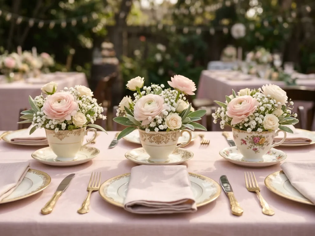 . Vintage Teacup Florals Antique