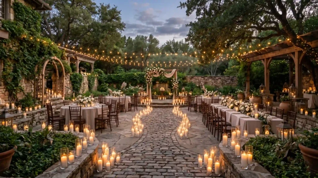 Candlelit Courtyard Romance