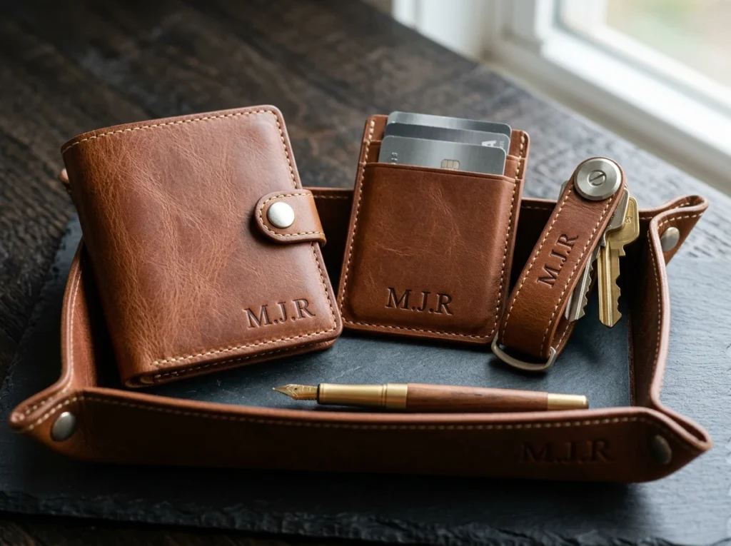Luxury Leather Everyday Carry Set