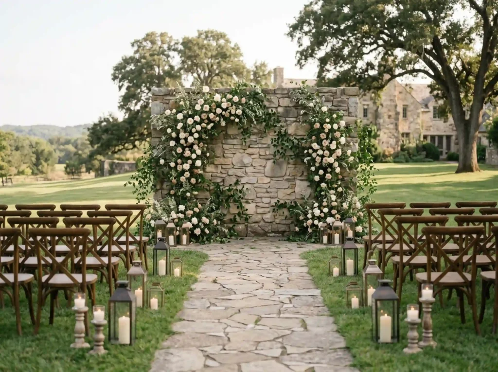 Rustic Stone & Roses