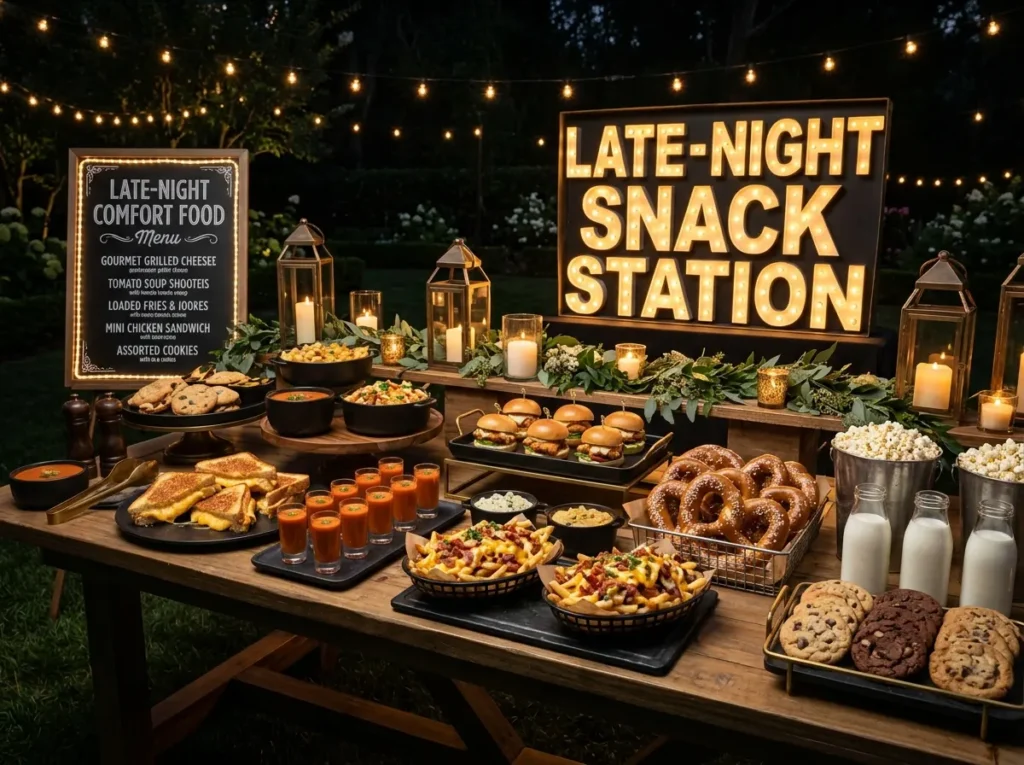 Late night wedding comfort food …
