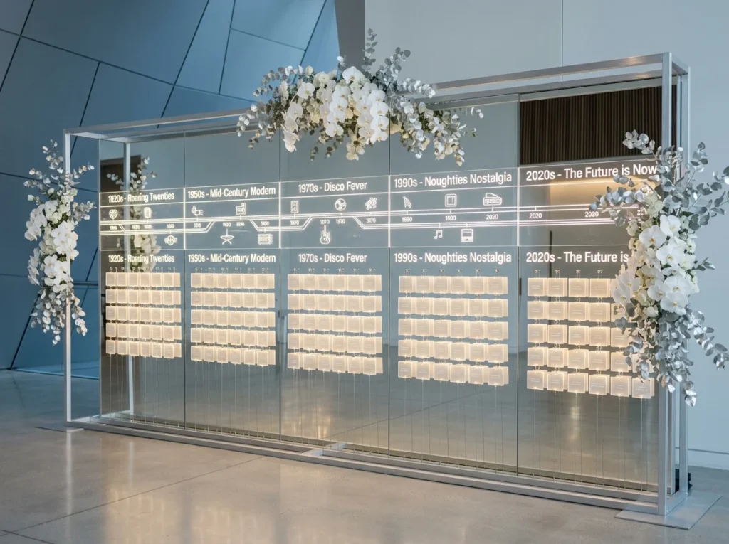 Timeline escort wall installation
