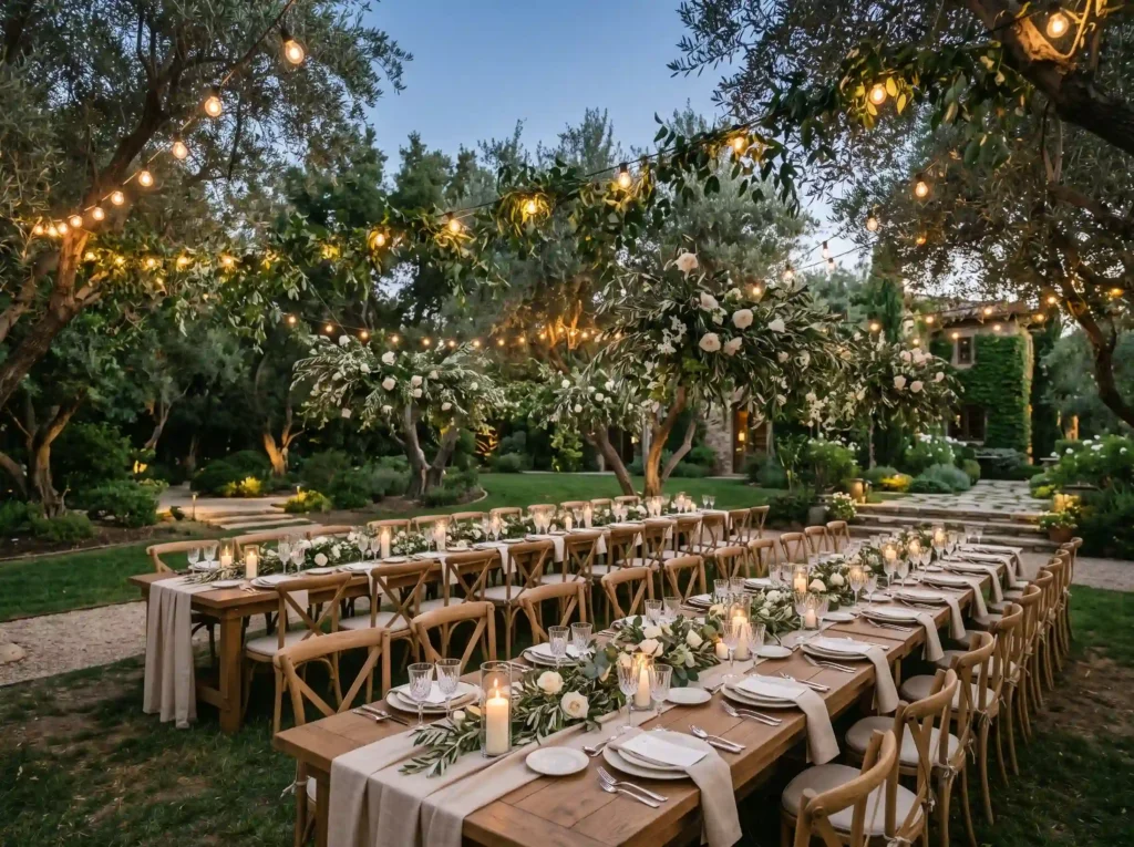 Twilight Olive Grove Reception Inspiration Inspi Olive grove reception alfresco d…