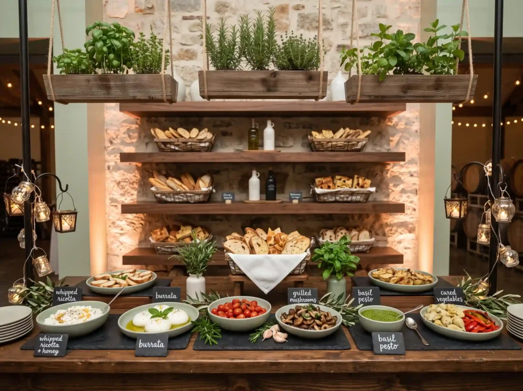 Artisan Crostini Workshop Inspiration Italian wi Crostini station with artisan in…