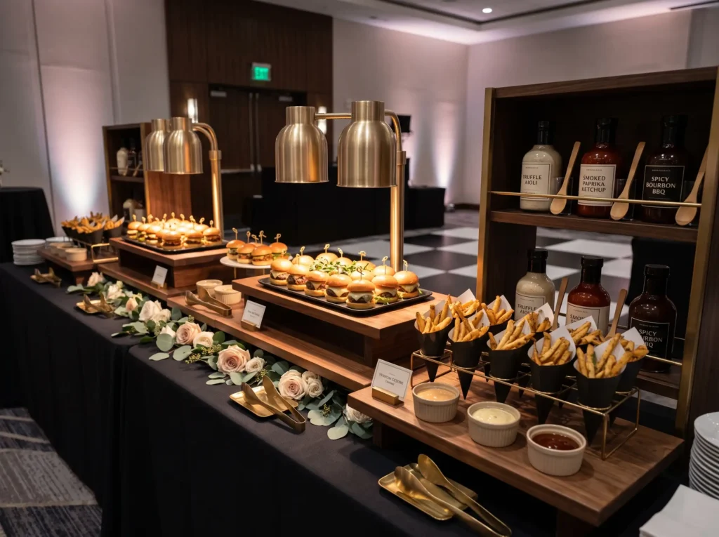 Gourmet Slider Workshop Inspiration Classic comf Gourmet slider station wedding K