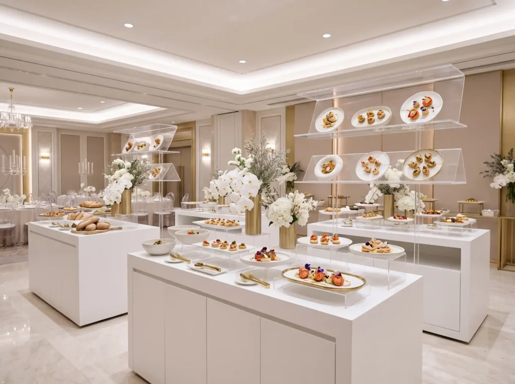 Modern White Luxe Buffet Gallery Inspiration A c White buffet gallery luxury wedding