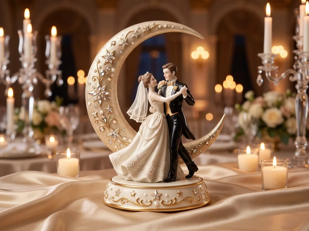 Moonlit Ballroom Waltz Inspiration A graceful da Porcelain couple dancing moon K