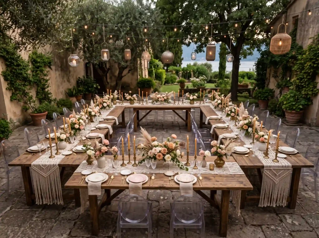 Bohemian Courtyard Feast Inspiration Rustic arti Bohemian courtyard feast communa… K