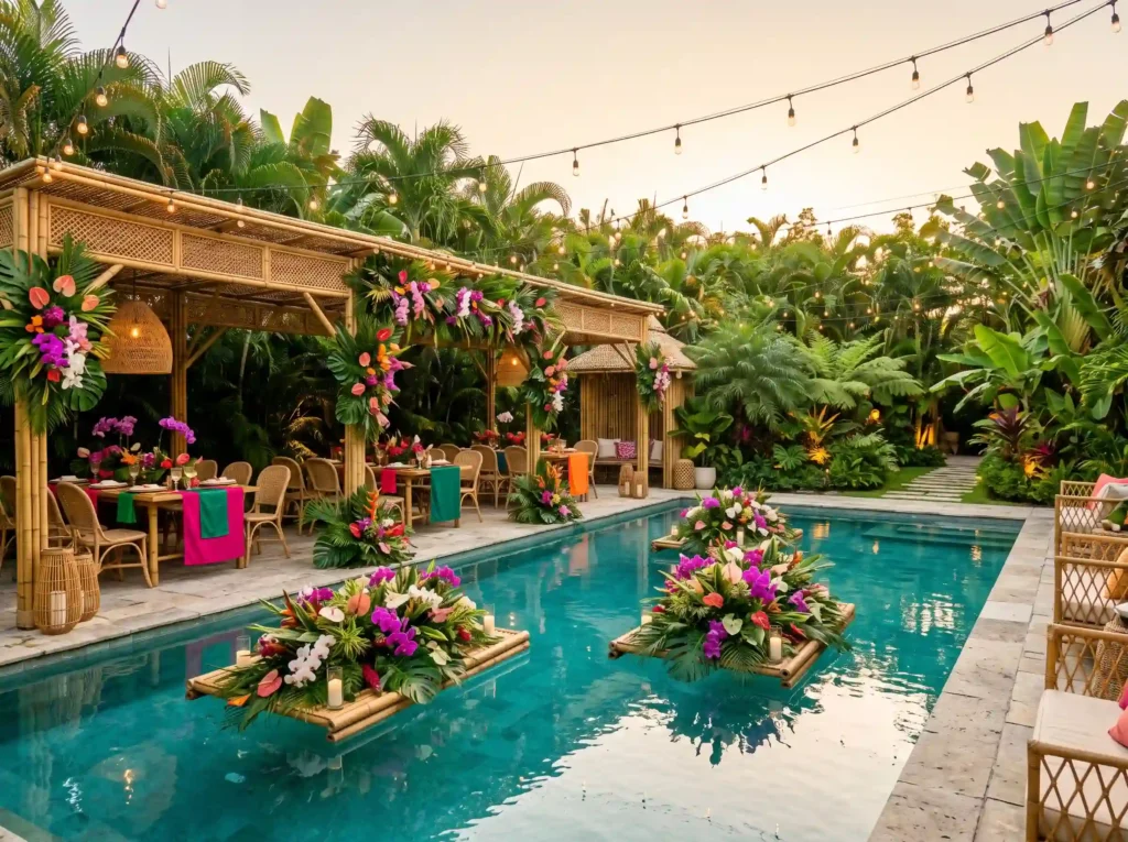 15 Backyard Pool Wedding Reception Ideas for a Summer Party