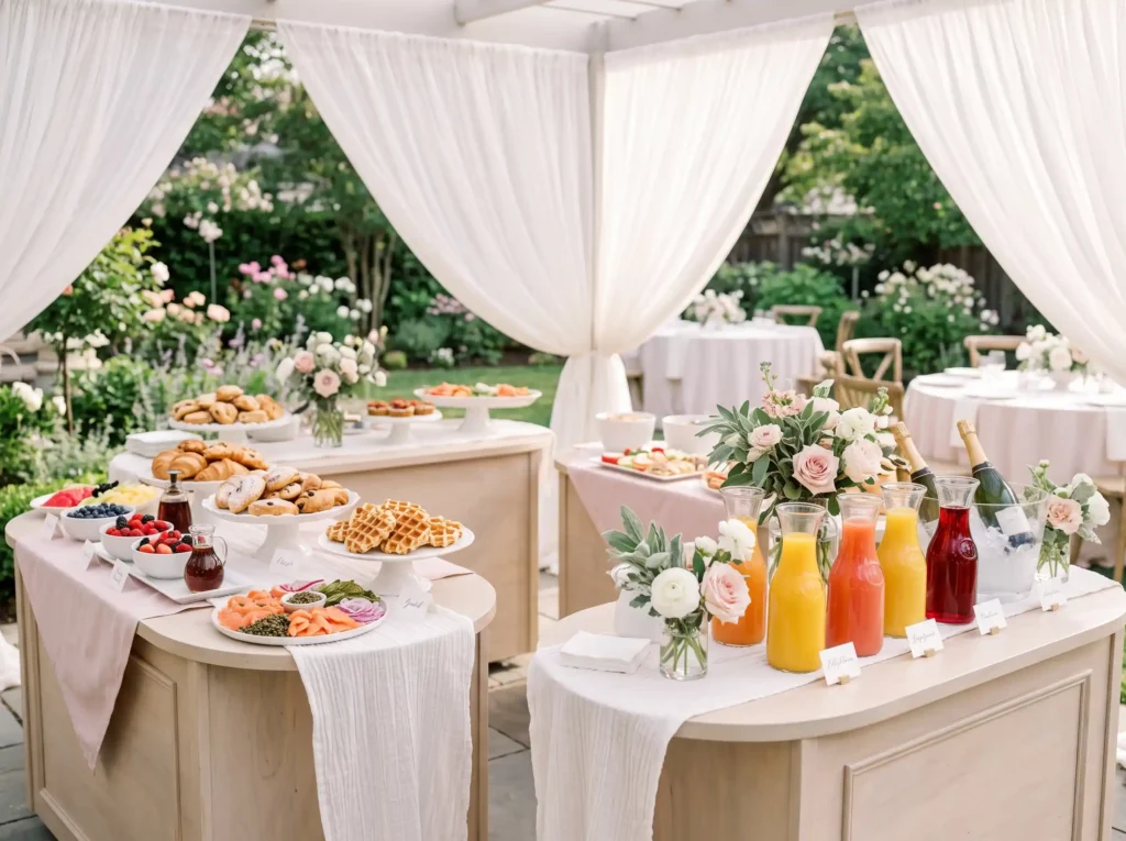 Garden Brunch Buffet Inspiration Morning celebra Garden brunch buffet floral bar