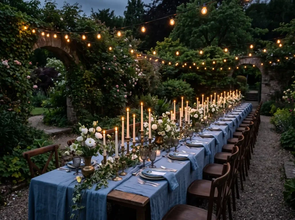 Secret Garden Candle Supper Inspiration A romant Garden candle supper reception K