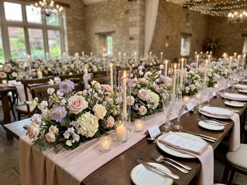 Whispering Blossom Tablescape Inspiration Romant Blossom tablescape reception table K