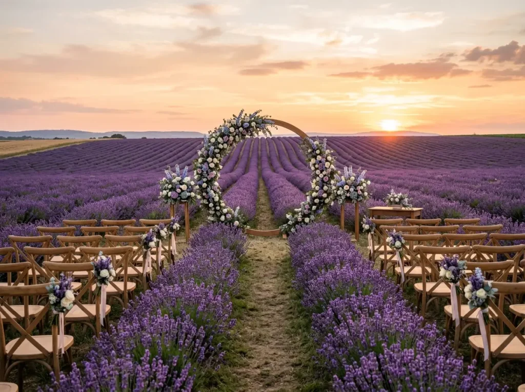 Celebra Lavender field wedding ceremony