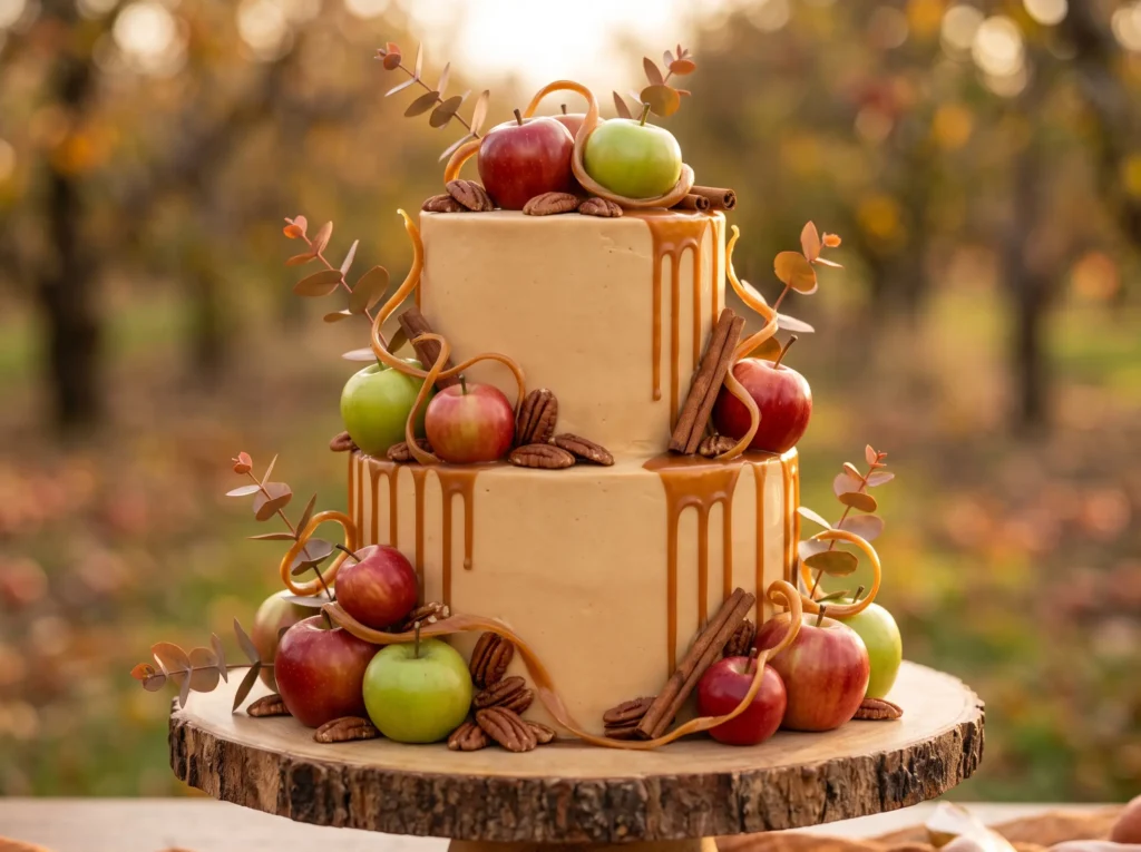 Caramel Apple Orchard Inspiration Crisp autumn a Caramel apple wedding cake K
