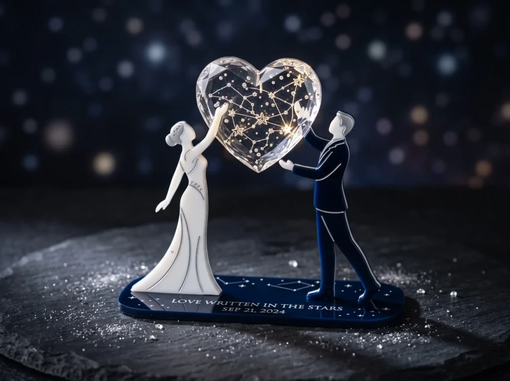 Celestial Constellation Hearts Inspiration A rom Constellation heart wedding cake… K