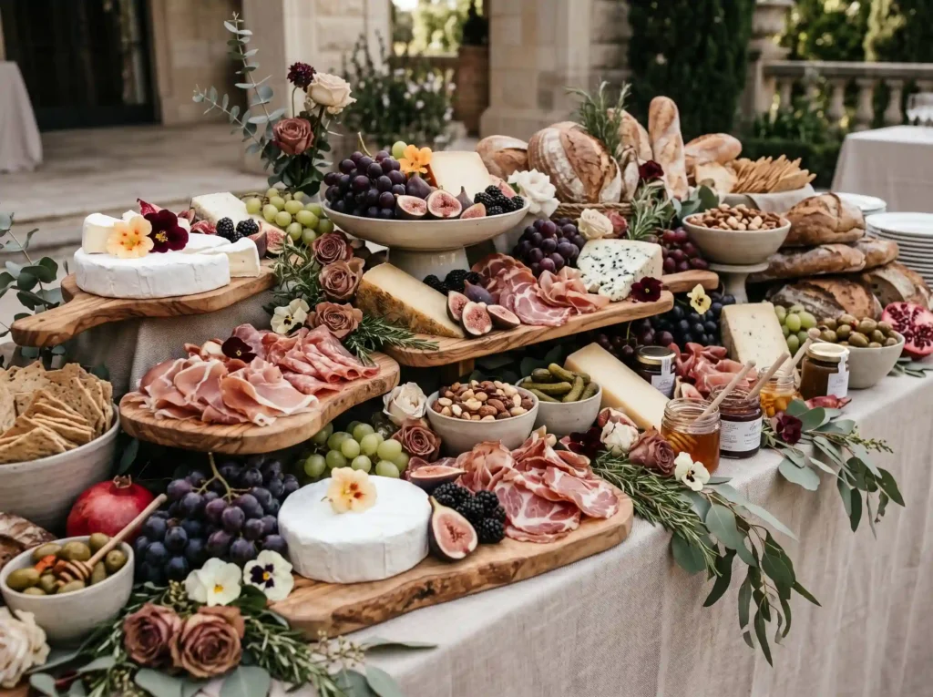 Grand Grazing Display Inspiration Inspired by Eu Grazing table with cheeses fruits