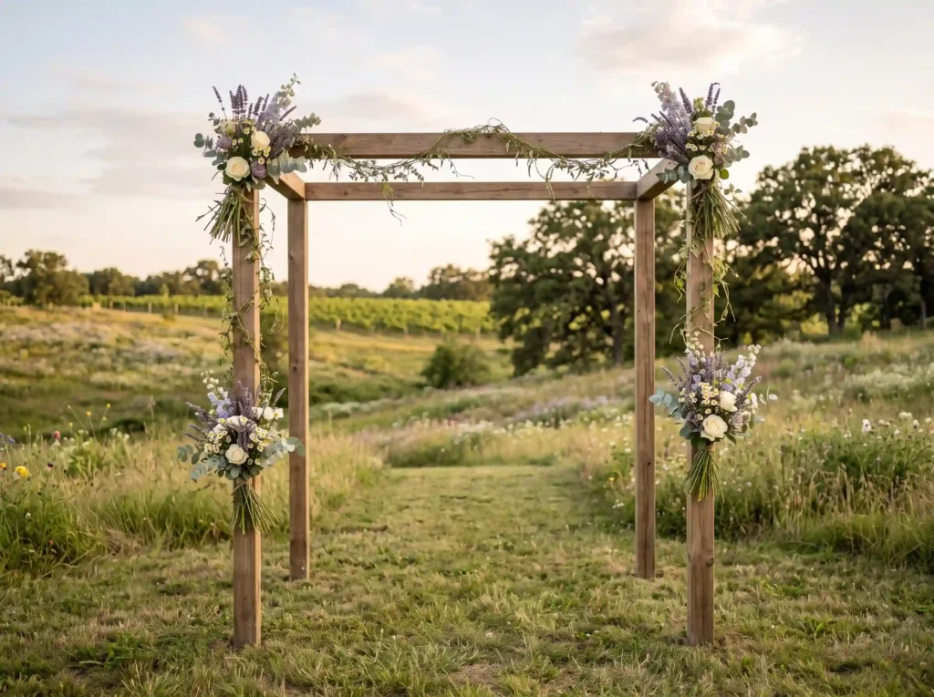 Lavender Meadow Frame Inspiration Inspired by th Lavender meadow wedding arch K