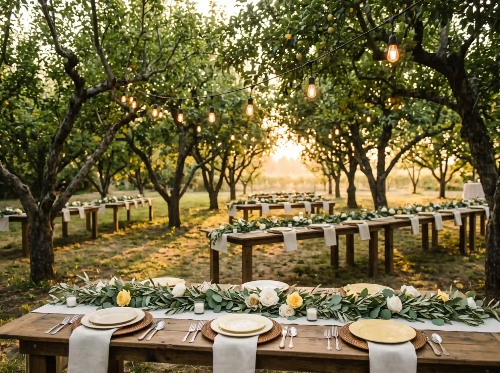 Orchard Family Table Inspiration Long communal d Orchard family table celebration K