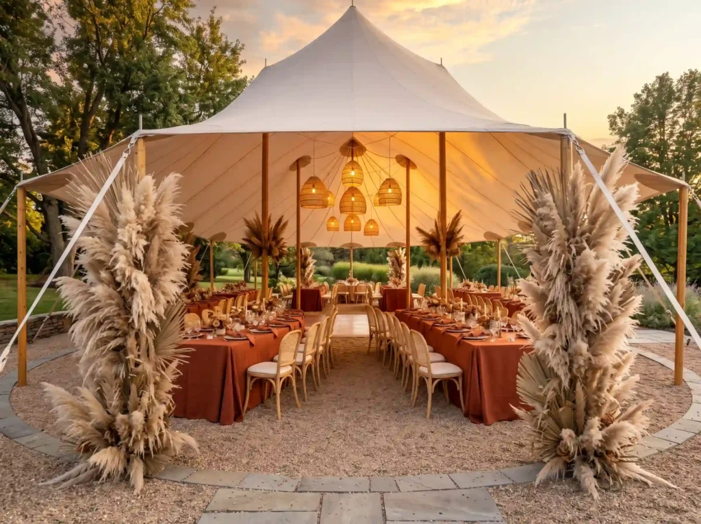 Pampas Sunset Pavilion Inspiration Desert inspir Pampas Sunset Pavilion reception K