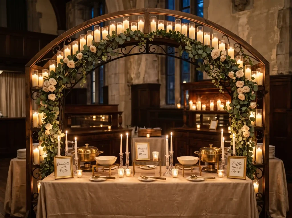 Romantic Candlelit Pasta Gallery Inspiration An Candlelit pasta buffet arch K