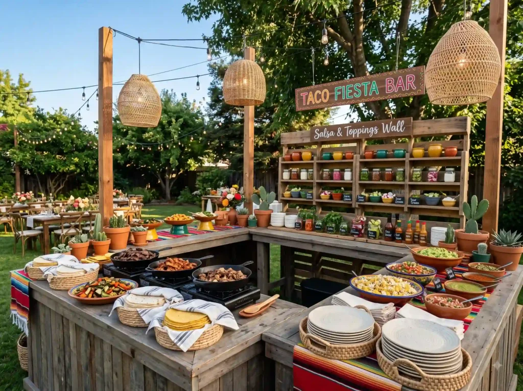 Taco Fiesta Bar Inspiration A colorful outdoor c Taco Fiesta Bar celebration K